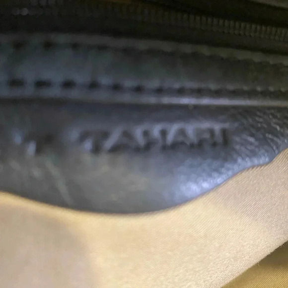 T Tahari black leather satchel handbag - Picture 10 of 15